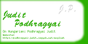 judit podhragyai business card